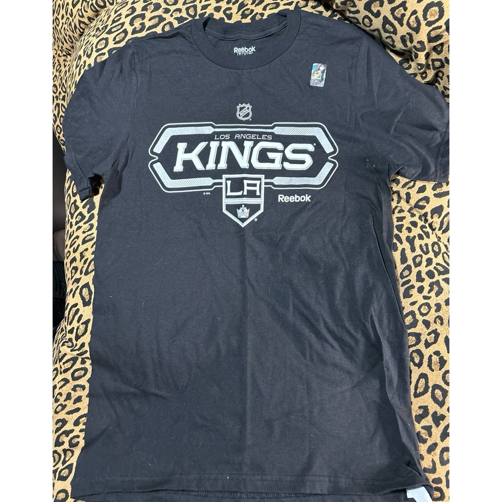 NEW Reebok NHL Men's Los Angeles LA‎ Kings Black Tee, Size Small